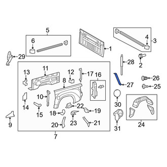 Toyota OE - Rear Right Quarter Panel Splash Shield Bracket