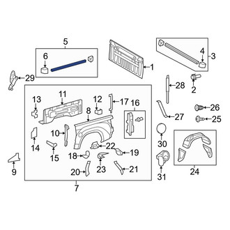 Toyota OE - Rear Truck Bed Side Rail