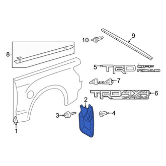 Toyota OE - Rear Left Mud Flap