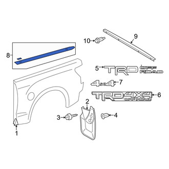 Toyota OE - Rear Left Upper Truck Bed Molding