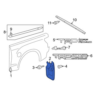 Toyota OE - Rear Left Mud Flap