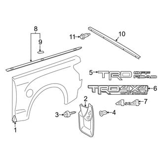 Toyota OE - Pick Up Box - Exterior Trim (8.1' Box)
