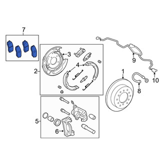 Toyota OE - Rear Disc Brake Pad Set