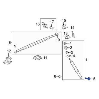 Toyota OE - Suspension Shock Absorber Bolt