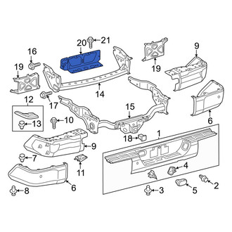 Toyota OE - Rear Right Bumper Cover Reinforcement Bracket