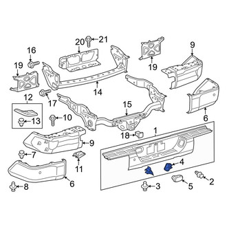Toyota OE - Rear Left License Plate Light Lens