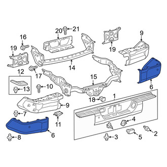 Toyota OE - Rear Right Lower Bumper Corner Cover