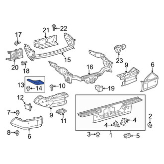 Toyota OE - Rear Left Upper Bumper Corner Cover