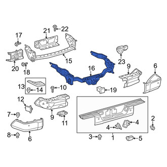 Toyota OE - Rear Bumper Cover Reinforcement Beam