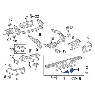 Toyota OE - Rear Left License Plate Light Lens