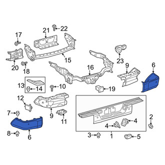Toyota OE - Rear Right Upper Bumper Corner Cover