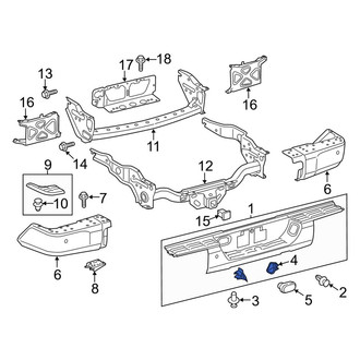 Toyota OE - Rear Right License Plate Light Lens