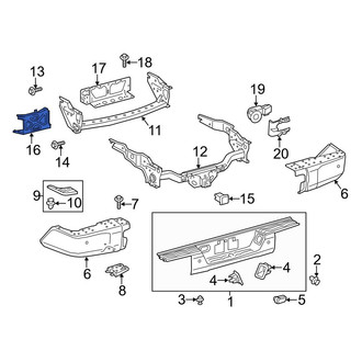 Toyota OE - Rear Left Bumper Corner Cover Bracket