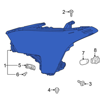 Toyota OE - Front Right Headlight Assembly