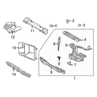 Toyota OE - Left Inner Radiator Support Side Panel Bracket