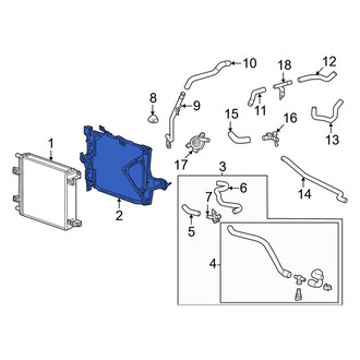 Toyota OE - Right Radiator Mount Bracket
