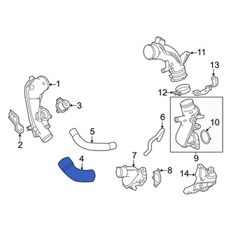 Toyota OE - Left Lower Intercooler Pipe
