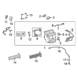 Toyota OE - Air Conditioner & Heater - Evaporator Components