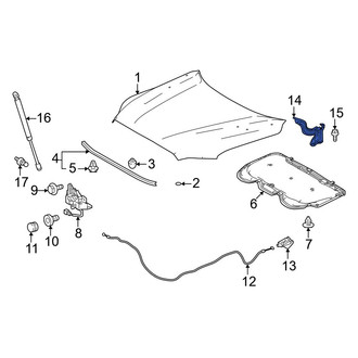 Toyota OE - Front Left Hood Hinge