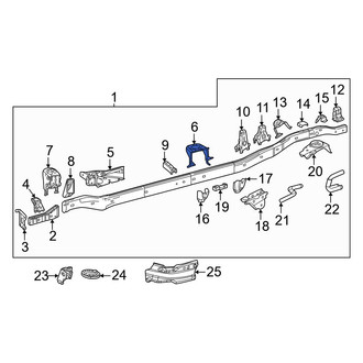 Toyota OE - Front Right Rearward Frame Rail Bracket