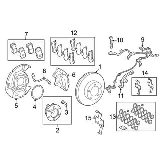 Toyota OE - Front Suspension - Brake Components (RWD)