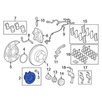 Toyota OE - Front Wheel Bearing and Hub Assembly