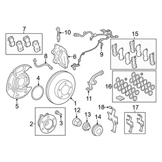 Toyota OE - Front Suspension - Brake Components (4WD)