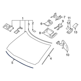 Toyota OE - Front Lower Windshield Molding