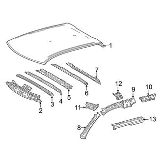 Toyota OE - Cab - Roof & Components (W/O Sunroof), (Limited / SR / SR5 Double Cab)