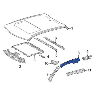 Toyota OE - Front Left Inner Roof Side Rail
