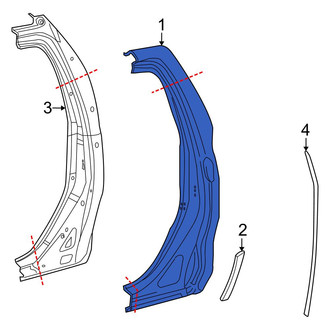 Toyota OE - Right Body C-Pillar