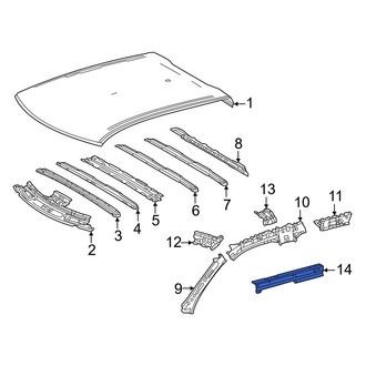 Toyota OE - Front Left Outer Roof Side Rail