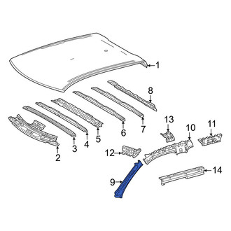 Toyota OE - Right Upper Inner Body A-Pillar