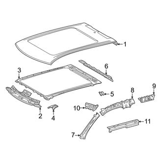 Toyota OE - Cab - Roof & Components (With Panoramic Roof), (1794 Edition / Capstone / Limited / Platinum / SR / SR5 / TRD Pro CrewMax)