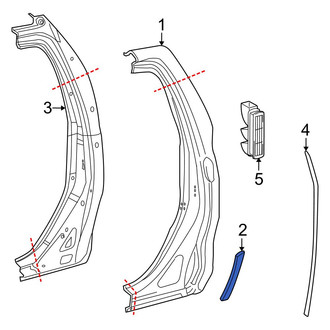 Toyota OE - Rear Left Stone Guard