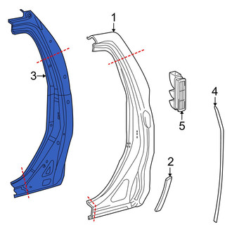 Toyota OE - Left Body C-Pillar Reinforcement