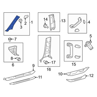 Toyota OE - Left Body A-Pillar Trim Panel