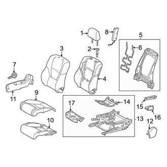 Toyota OE - Seats & Tracks - Passenger Seat Components (Manual Seat)