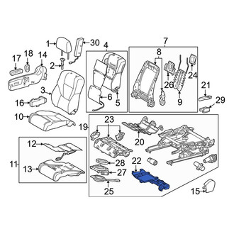 Toyota OE - Front Right Lower Seat Track Cover