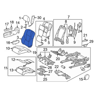 Toyota OE - Front Right Seat Back Cushion Cover