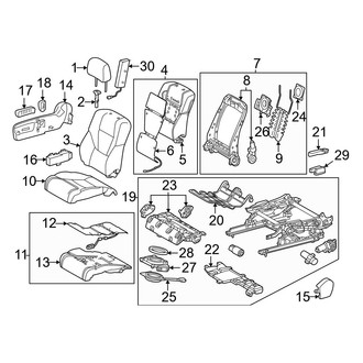Toyota OE - Seats & Tracks - Passenger Seat Components (Power Seat)