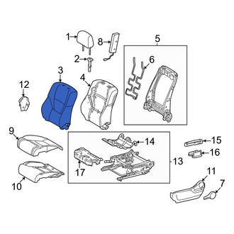Toyota OE - Front Left Seat Back Cushion Cover