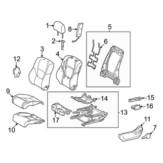 Toyota OE - Seats & Tracks - Driver Seat Components (Manual Seat)