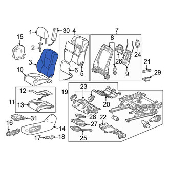 Toyota OE - Front Left Seat Back Cushion Cover