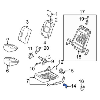 Toyota OE - Rear Right Inner Seat Hinge