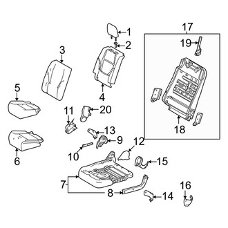 Toyota OE - Seats & Tracks - Rear Seat Components (40% Side), (Double Cab)