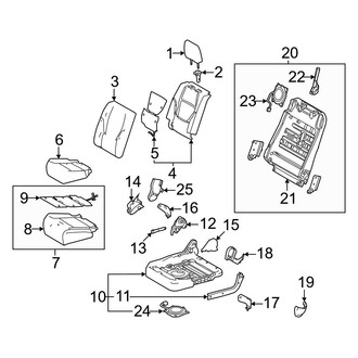 Toyota OE - Seats & Tracks - Rear Seat Components (40% Side), (CrewMax)