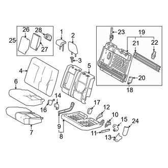Toyota OE - Seats & Tracks - Rear Seat Components (60% Side), (Double Cab)