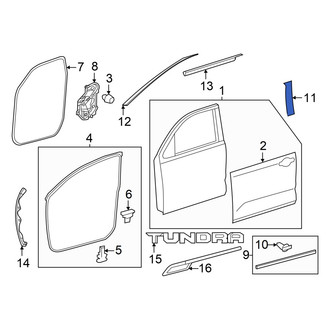 Toyota OE - Front Right Black Out Tape