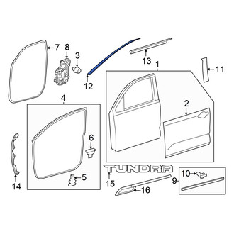 Toyota OE - Front Right Black Out Tape